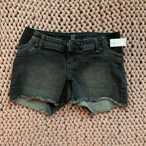 Gap Maternity black denim shorts
